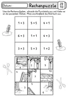 Vorschau - Mal- und Bastelvorlagen - Rechenpuzzle Sparpaket (20 Themen) - Zahlenraum 10 und 20 - 1. Klasse Mathe - Seite 3
