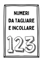anteprima - Materiale per pittura e bricolage - Numeri da tagliare e incollare - Pagina di copertina
