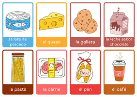 Vista previa - Tarjetas / Manipulativos - Alimentos y bebidas, tarjetas - página 2