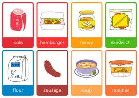 Vista previa - Tarjetas / Manipulativos - Food and Drinks, Flash cards - página 3