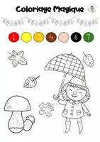 Aperçu - Jeux - 5x coloriages magiques thème de l'automne - Page 2