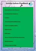 Vorschau - Anderer Materialtyp - Schüler-Lehrer-Feedback - Seite 1