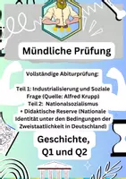 Vorschau - Klassenarbeiten - Mündliche Abiturprüfung: Industrialisierung und Soziale Frage, Nationalsozialismus - Deckblatt