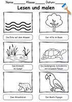 Vorschau - Mal- und Bastelvorlagen - Materialpaket Lesen Zootiere - DaZ/DaF, Deutsch, Sachunterricht - Seite 3