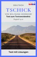 Vorschau - Arbeitsblätter - Tschick - Test zum Textverständnis - Kapitel 19-21 - Deckblatt