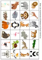 Vorschau - Mal- und Bastelvorlagen - Vokabelbilder Zootiere - Bilder zum ausschneiden (Klasse 1 und 2) - Seite 1