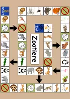 Vorschau - Arbeitsblätter - Brettspiel Zootiere Wortschatzspiel Grundschule DaZ/DaF/Deutsch - Seite 1