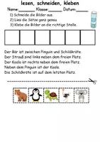 Vorschau - Mal- und Bastelvorlagen - Zootiere Leserätsel - Lesen, schneiden, kleben - DaZ/DaF, Deutsch, Sachunterricht - Seite 3