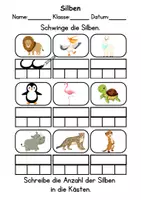 Vorschau - Arbeitsblätter - Silben Thema Zootiere - DaZ/DaF, Deutsch (Klasse 1 und 2) - Seite 2