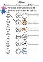 Vorschau - Arbeitsblätter - Silben Thema Zootiere - DaZ/DaF, Deutsch (Klasse 1 und 2) - Seite 3