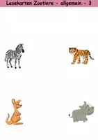 Vorschau - Spiele - Lesekarten/Bildkarten Zootiere einfach - DaZ/DaF, Deutsch (Grundschule) - Seite 3