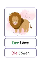 Vorschau - Mal- und Bastelvorlagen - XXL Lesekarten/Bildkarten Zootiere Einzahl und Mehrzahl - DaZ/DaF, Deutsch (Grundschule) - Seite 1