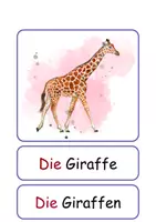 Vorschau - Mal- und Bastelvorlagen - XXL Lesekarten/Bildkarten Zootiere Einzahl und Mehrzahl - DaZ/DaF, Deutsch (Grundschule) - Seite 2