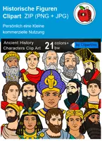 Vorschau - selbst erstellte Cliparts/Grafiken - Cliparts-set Antike Geschicht, historische Figuren, Porträt - Deckblatt