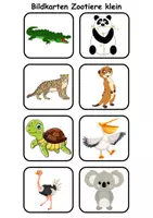 Vorschau - Arbeitsblätter - kleine Bildkarten Zootiere - DaZ/DaF, Deutsch (Grundschule) - Seite 3