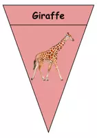 Vorschau - Arbeitsblätter - Wimpel Zootiere - DaZ/DaF, Deutsch, Sachunterricht - Seite 1