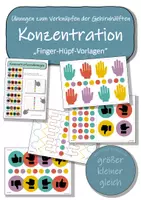 Vorschau - Fördermaterial/Inklusion - Konzentrationsübungen - Vorlagen als Anleitung - Deckblatt
