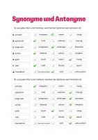 Vorschau - Quiz - Synonyme und Antonyme - Seite 1