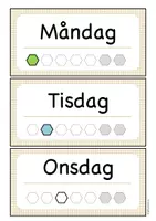 förhandsvisning - Kalender till tavlan – Tydliggör dagsschemat - sida 1