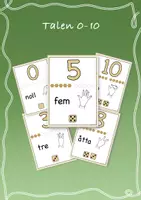 förhandsvisning - Affischer – Talen 0-10 med ritade tecken - försättsblad