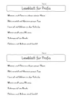 Vorschau - Arbeitsblätter - Profi-Leseblatt 1. Klasse (Sprache, Stein, Papier Buchstaben i - sch) - Seite 1