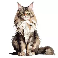 Vorschau - selbst erstellte Cliparts/Grafiken - Cliparts Maine-Coon-Katzen Sticker Klassenmaskottchen Tiere - Seite 1