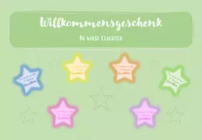Vorschau - Mal- und Bastelvorlagen - Willkommensgeschenk "Du wirst leuchten" 1. - 4- Klasse - Deckblatt