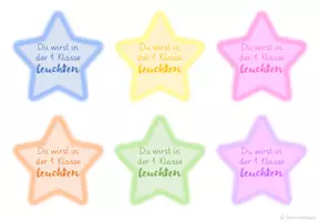 Vorschau - Mal- und Bastelvorlagen - Willkommensgeschenk "Du wirst leuchten" 1. - 4- Klasse - Seite 1