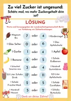 Vorschau - Arbeitsblätter - Schätze den Zuckergehalt - Ernährung und Zahngesundheit - Seite 1