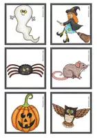 Vorschau - Stationenlernen - Karten für den Einsteckwürfel: Halloween - Seite 3