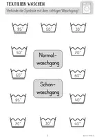 Vorschau - Arbeitsblätter - Waschsymbole / Textilien pflegen - Arbeitsheftchen - Seite 3