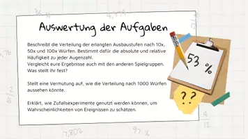 Vorschau - Arbeitsblätter - Spiel und Tafelbild zum Gesetz der großen Zahlen - Seite 3