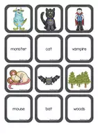 Vorschau - Stationenlernen - Matching Pairs: Halloween - Seite 1