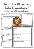 Vorschau - Mal- und Bastelvorlagen - Löwenklasse Klassentier Löwe Schulanfang Materialpaket - Seite 3