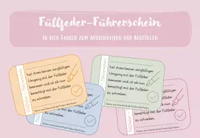 Vorschau - Anderer Materialtyp - Füllfeder-/Füller-Führerschein im Ausweis-/Kartenformat - Deckblatt