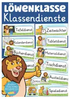 Vorschau - Lehrpläne/Lehrermaterial - Löwenklasse Klassendienste Diensteschilder Klassentier Löwe - Deckblatt