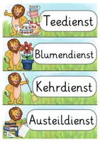 Vorschau - Lehrpläne/Lehrermaterial - Löwenklasse Klassendienste Diensteschilder Klassentier Löwe - Seite 1