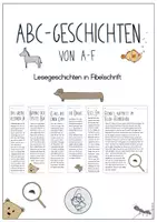 Vorschau - Arbeitsblätter - Lesegeschichten - Tiergeschichten von A bis F - Deckblatt