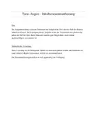 Vorschau - Arbeitsblätter - Taras Augen - Zusammenfassung - Kapitelübersicht - Deckblatt