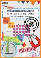 Vorschau - Spiele - Wiederholungsquiz zum 1. Jahr Chemieunterricht - Deckblatt