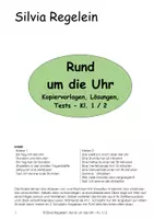 Vorschau - Spiele - Uhrzeit-Domino, aus Uhrzeit Kl 1/2 - Deckblatt