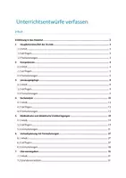 Vorschau - Anderer Materialtyp - Anleitung: Einen Unterrichtsentwurf schreiben - Tipps und Formulierungen - Seite 1
