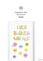 Vorschau - Poster - Blumenklasse Eingangstüre Deko zum Vorstellen der Klasse: Das sind wir #zweifürzwei - Seite 1
