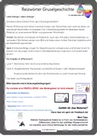 Vorschau - Arbeitsblätter - Reizwortgeschichte Gruselgeschichte - Seite 1