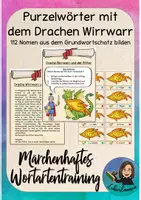 Vorschau - Stundenentwürfe - Purzelwörter Nomen aus dem Grundwortschatz bilden - Deckblatt