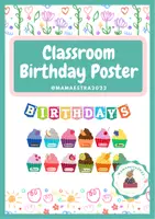 Vista previa - Decoración del aula - CLASSROOM BIRTHDAY POSTER - Portada