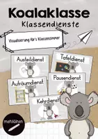 Vorschau - Bildkarten - Klassendienste | Koalaklasse - Deckblatt