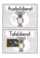 Vorschau - Bildkarten - Klassendienste | Koalaklasse - Seite 1