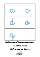 Aperçu - Jeux - Kit pédagogique : 130 étiquettes pour apprendre l'alphabet en cursif (GS CP et Ulis) - Page 3