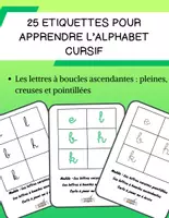 Aperçu - Feuilles d'exercices - 25 cartes pour les lettres à boucles ascendantes (Alphabet cursif) GS CP - Page de couverture